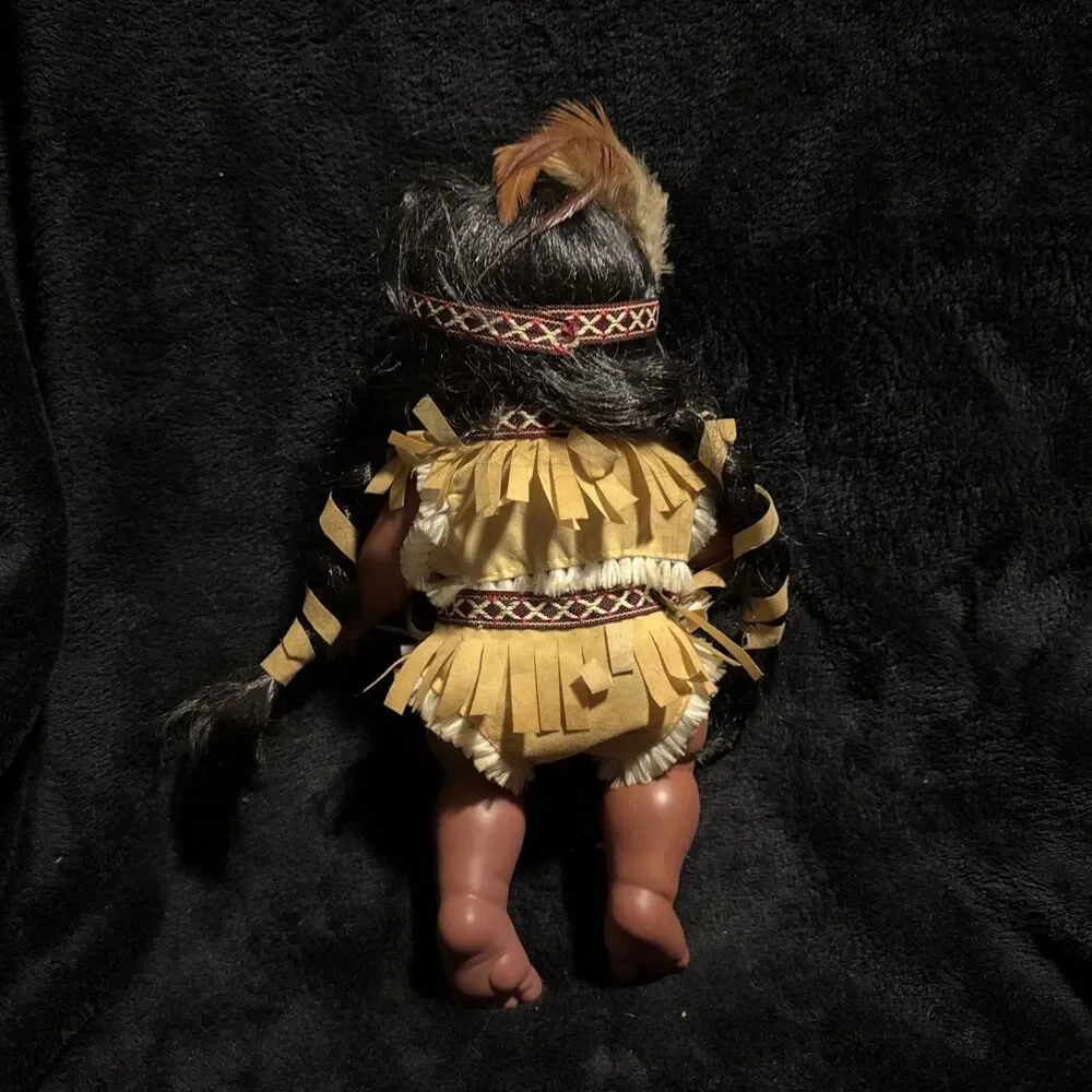 Vintage Goldenvale Collection Porcelain Indian Native American Baby Doll 2000